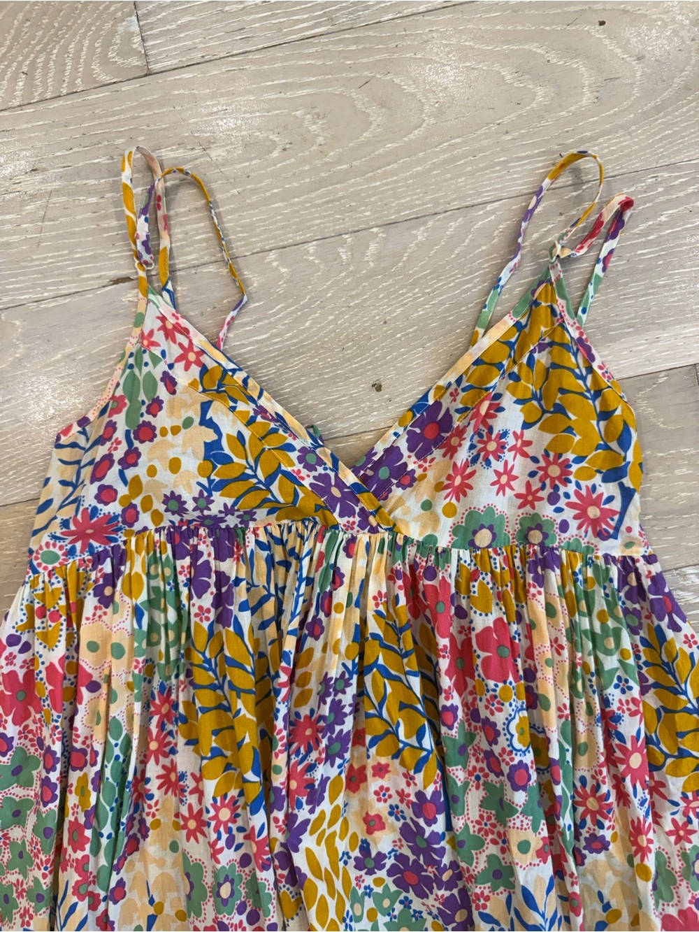 Akualani Womens Floral Tiered Sundress - Multicolor - medium - Picture 5 of 6